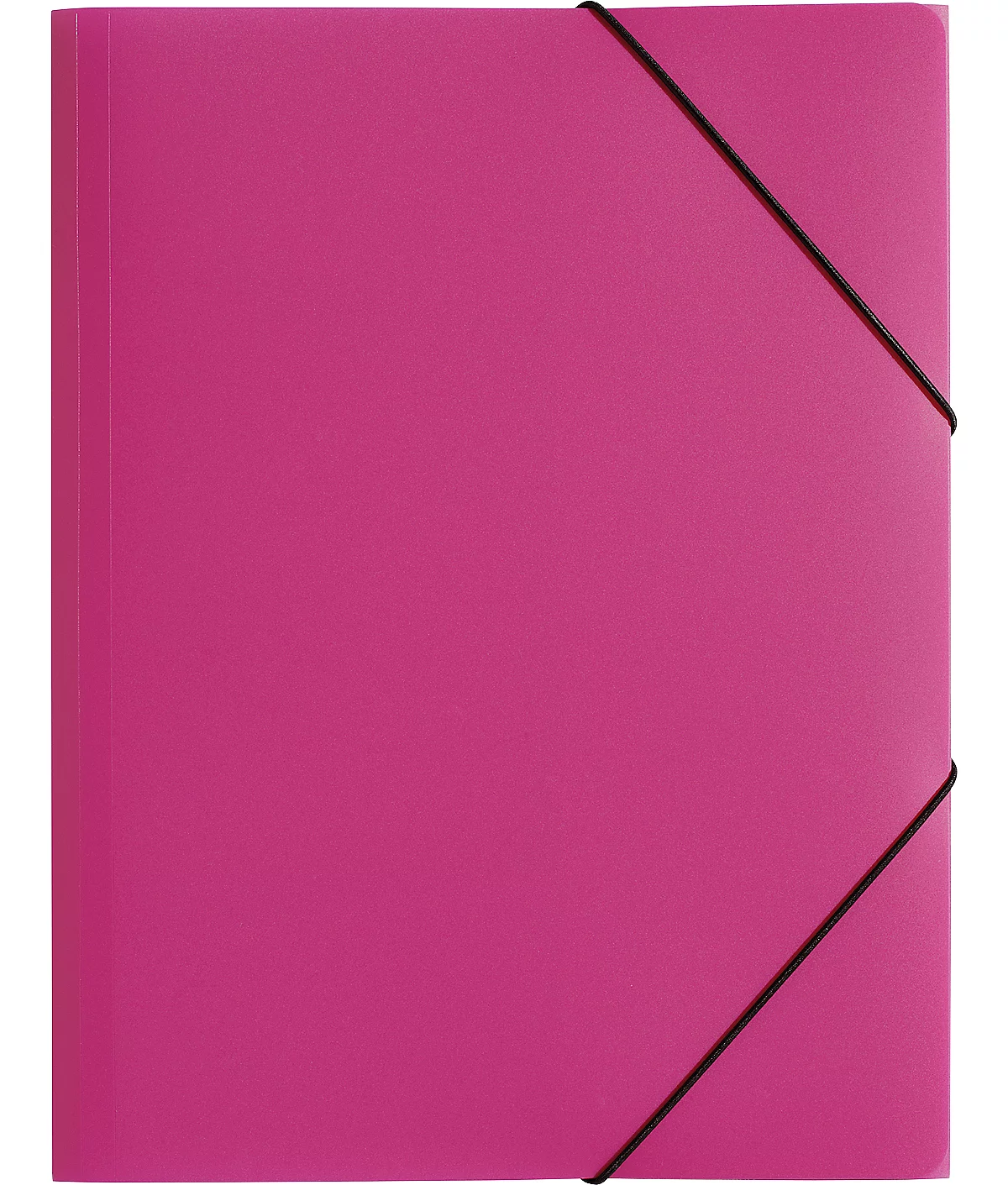 Carpeta Pagna con 3 solapas y banda elástica, A4, PP, rosa oscuro