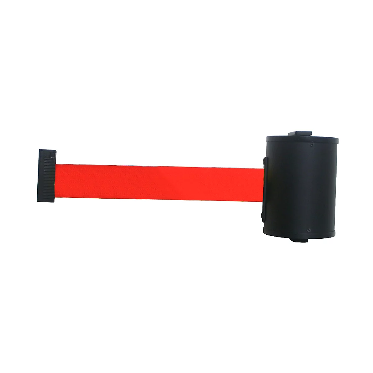 Carrete de cinta para pared, fijación con tornillos, 10 m de largo, giratorio, rojo