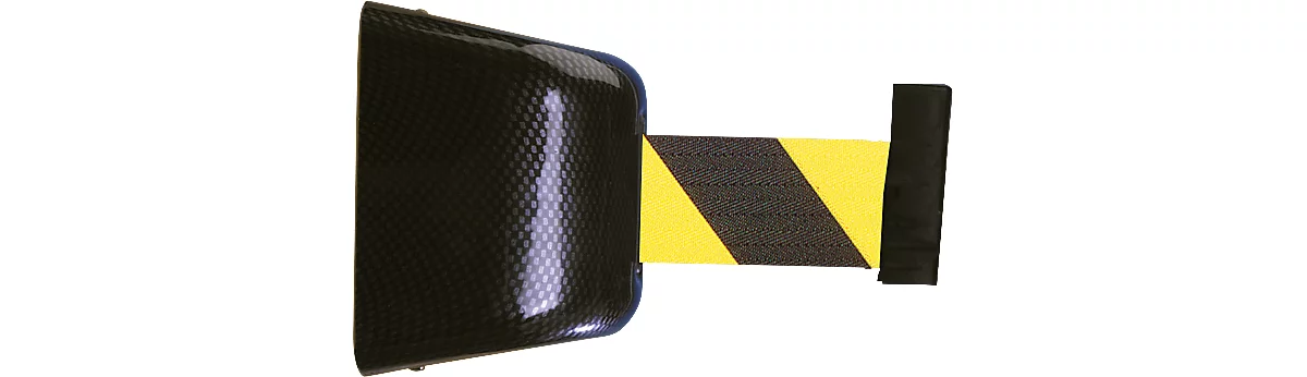 Carrete de cinta para pared, fijación con tornillos, 8 m, cinta negro/amarillo