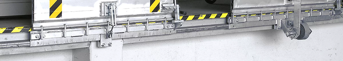 Carril guía para puentes de aluminio TIPO SBK, galvanizado