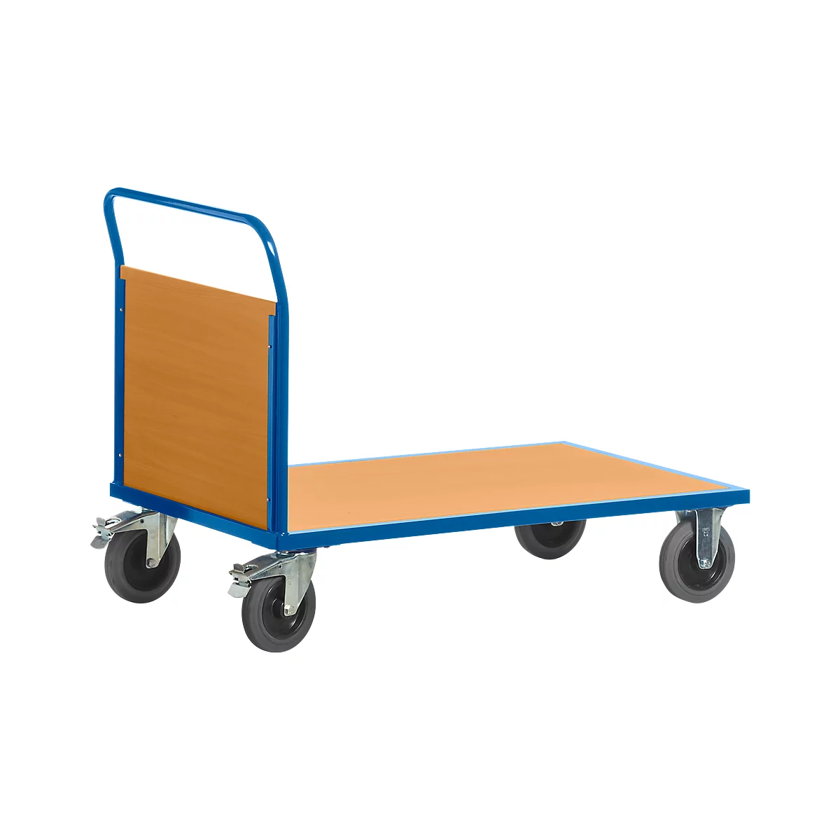 Carro de plataforma con respaldo, L 1000 x W 700 mm, capacidad 500 kg