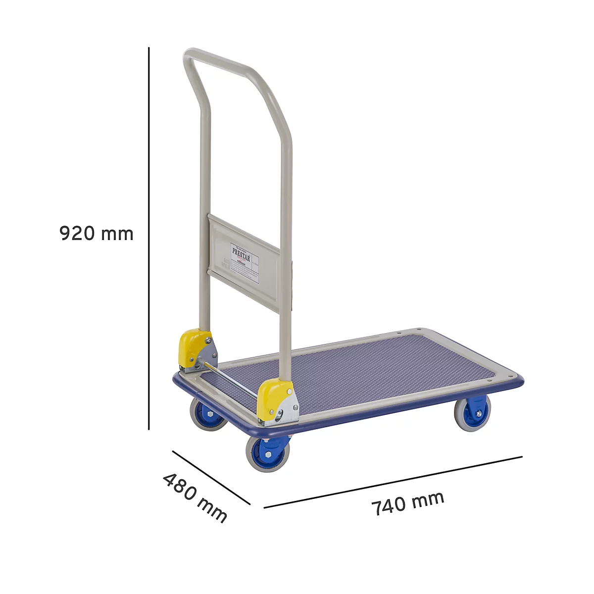 Carro de plataforma, plegable, carga máx. 150 kg