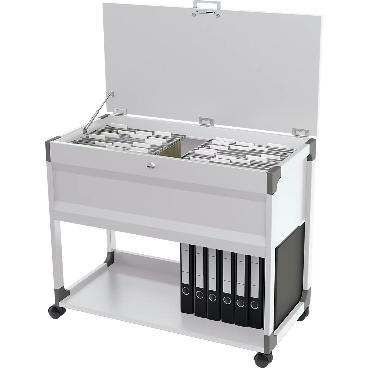 Carro para carpetas colgantes System File Trolley 100 Multi Top, gris