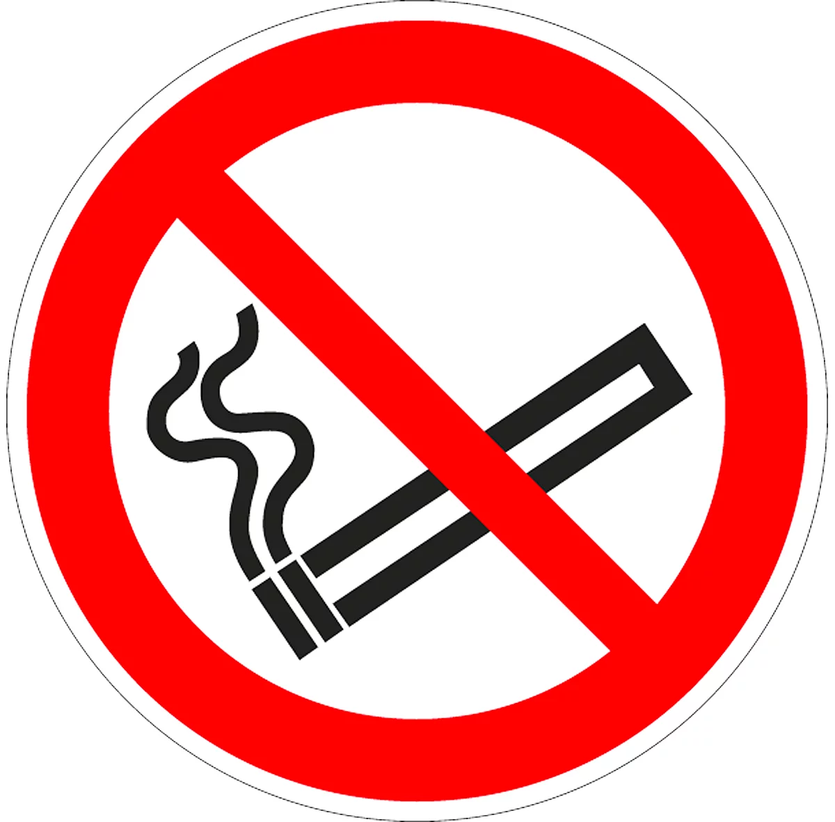 Cartel de "no fumar", ø 100 mm, 5 piezas