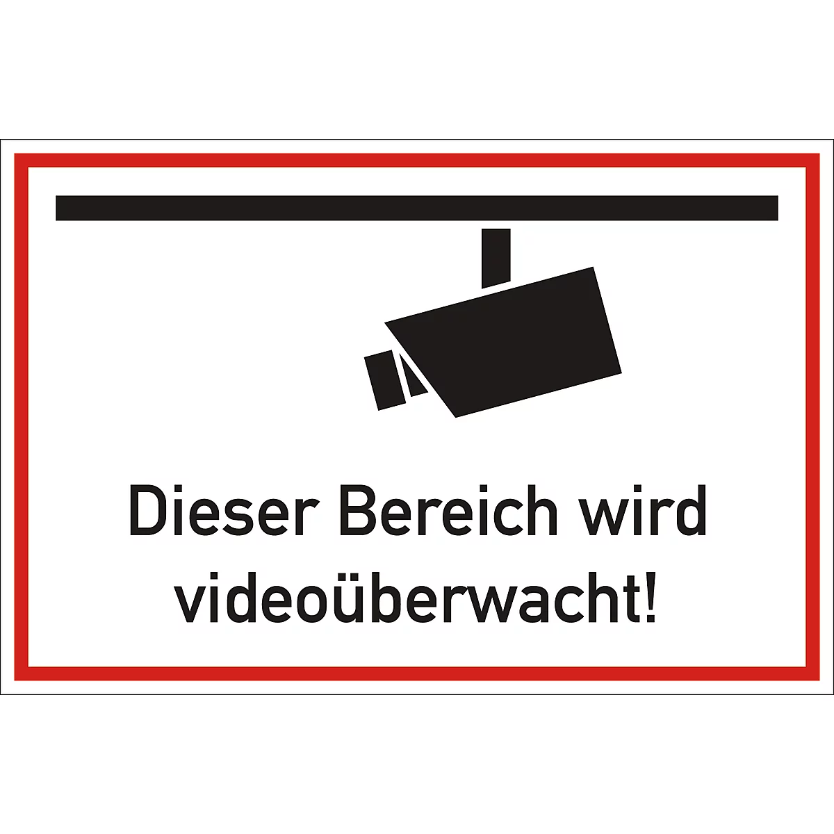 Cartelería: 'Dieser Bereich wird videoüberwacht!', 300 x 200 mm