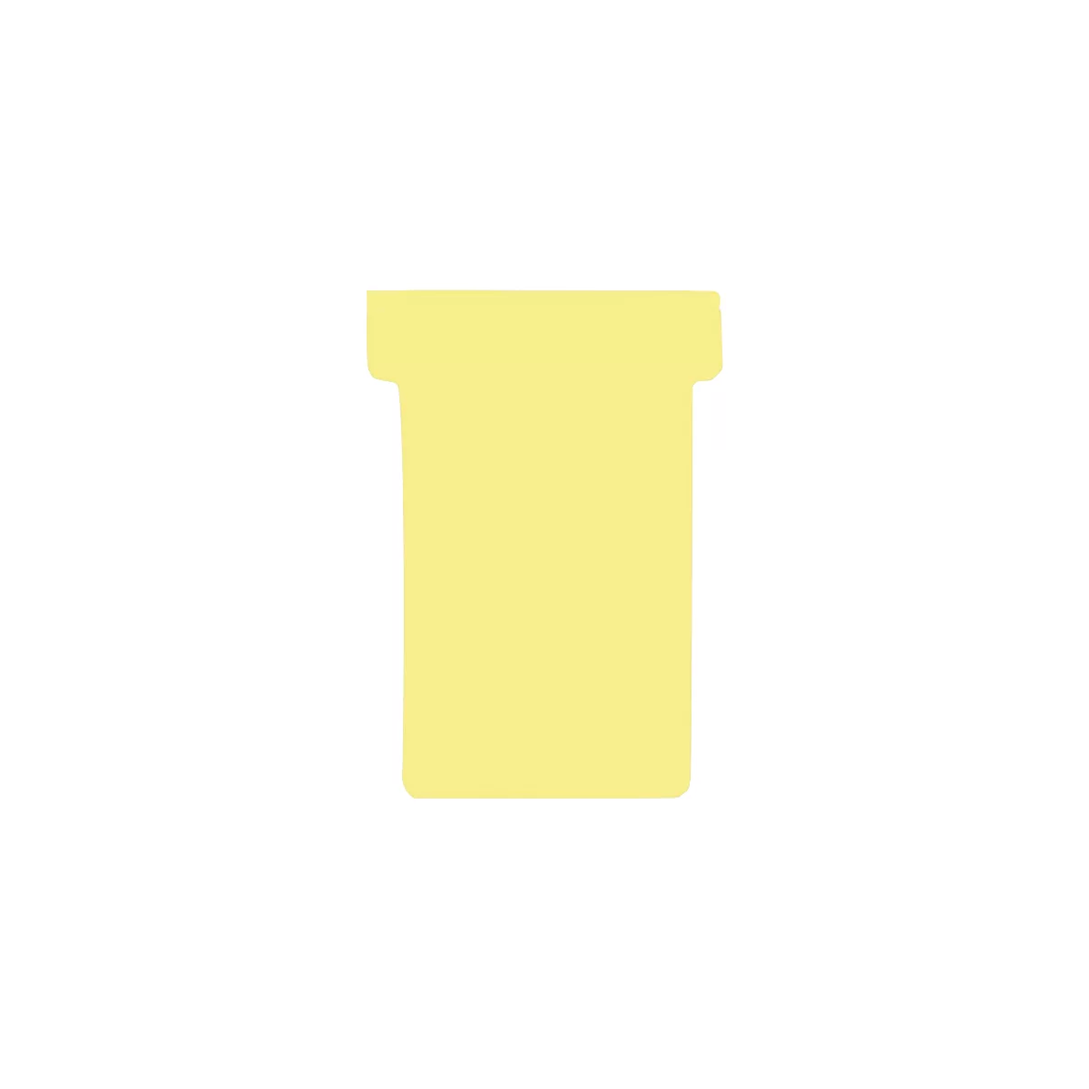 Cartes T Franken, pour tableau à fiches, taille 2, largeur tête 60 mm, largeur pied 48 mm, hauteur 84 mm, jaune