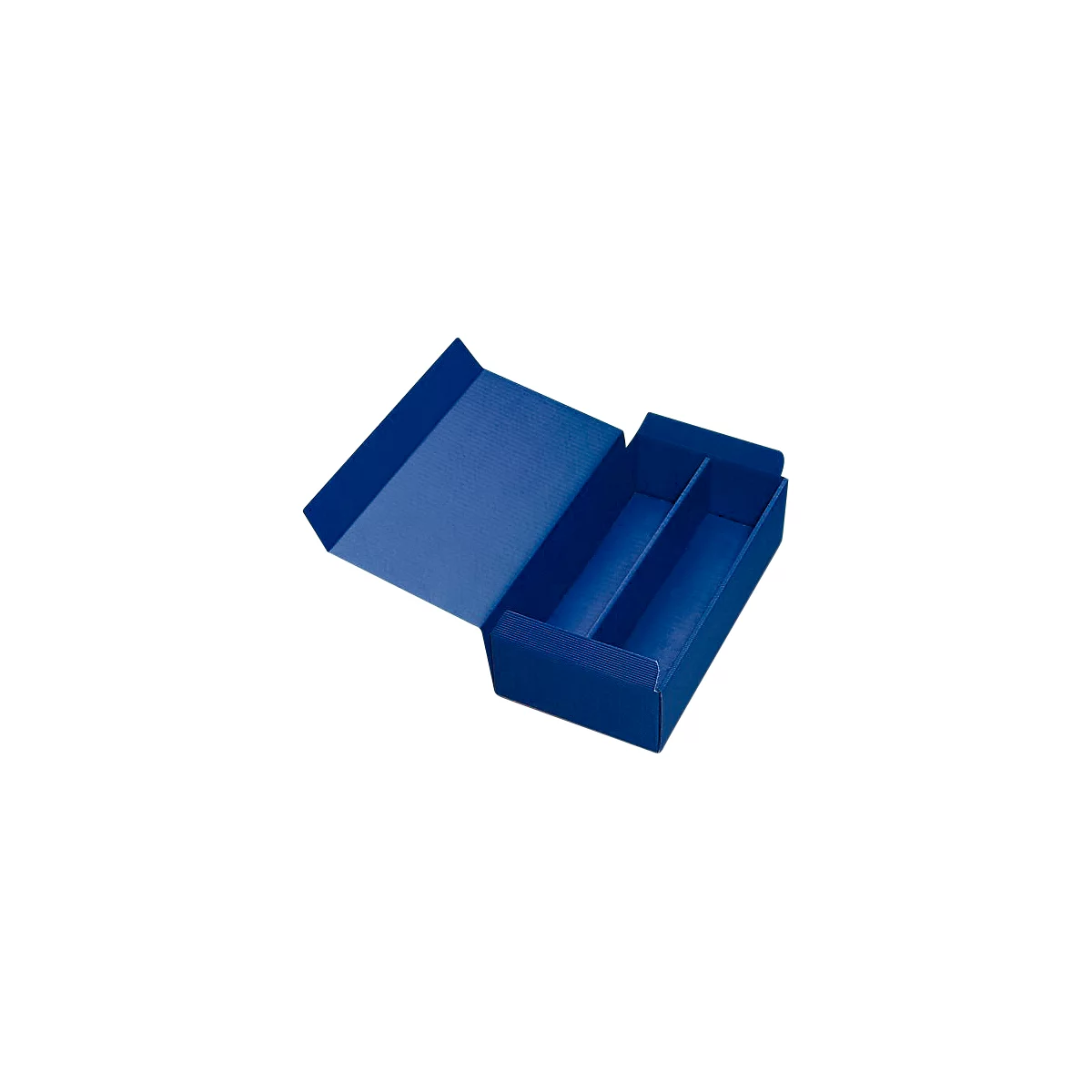 Carton de présentation pour bouteille de vin - pour 2 bouteilles - bleu azur - 25 p.