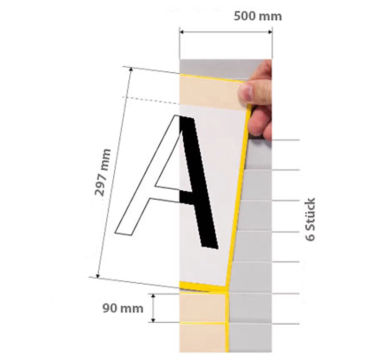 Cartón ORGATEX, formato DIN A4 vertical/ formato A3 horizontal, 795 x 500 mm