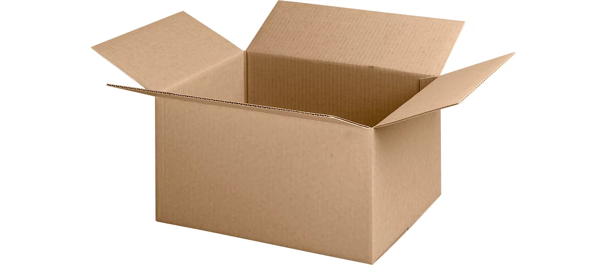 Cartons d'emballage en carton ondulé, l. 392 x P 392 x H 200 mm, rectangulaire