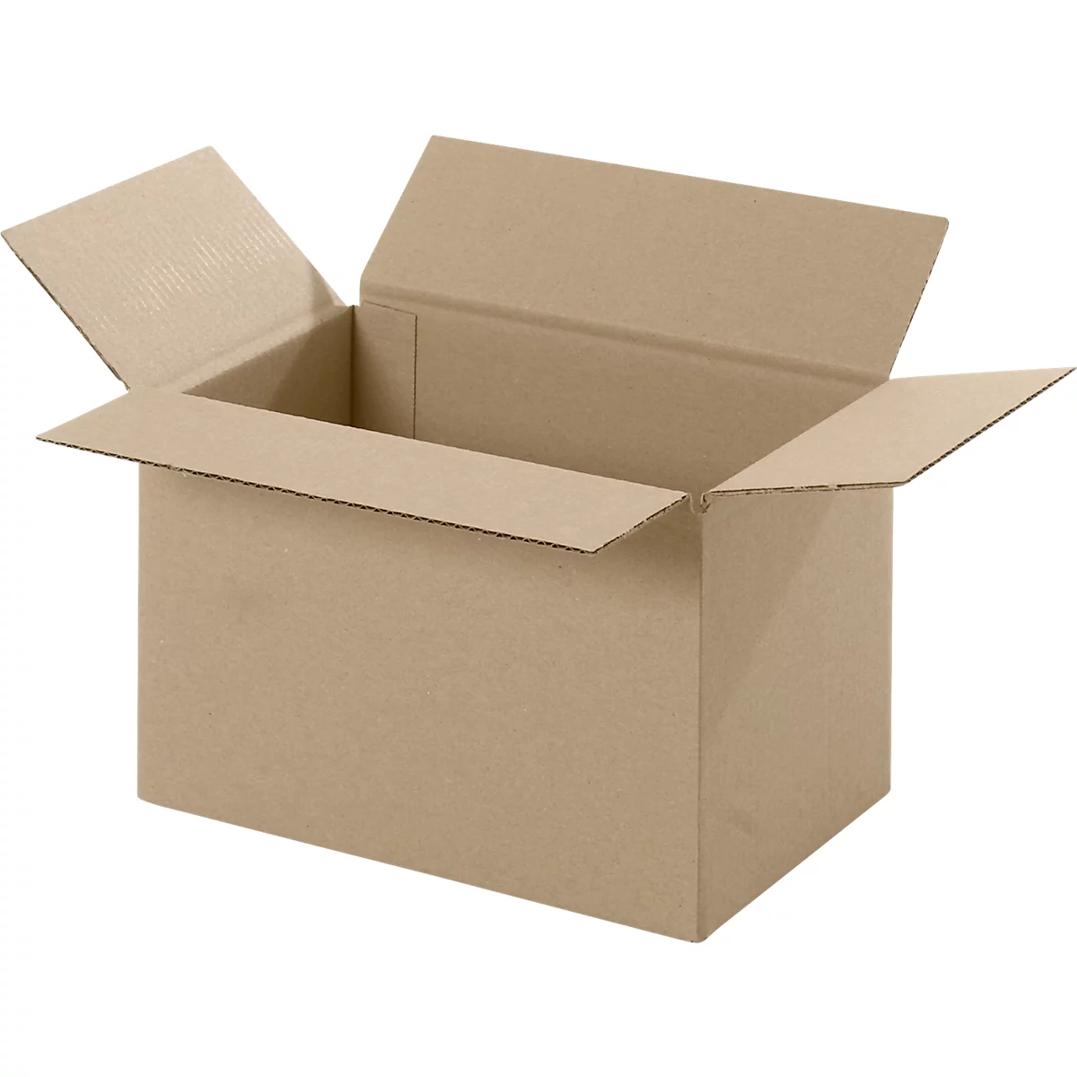 Cartons pliables et ondulés, 1 cannelure, 215 x 155 x 135 mm, brun