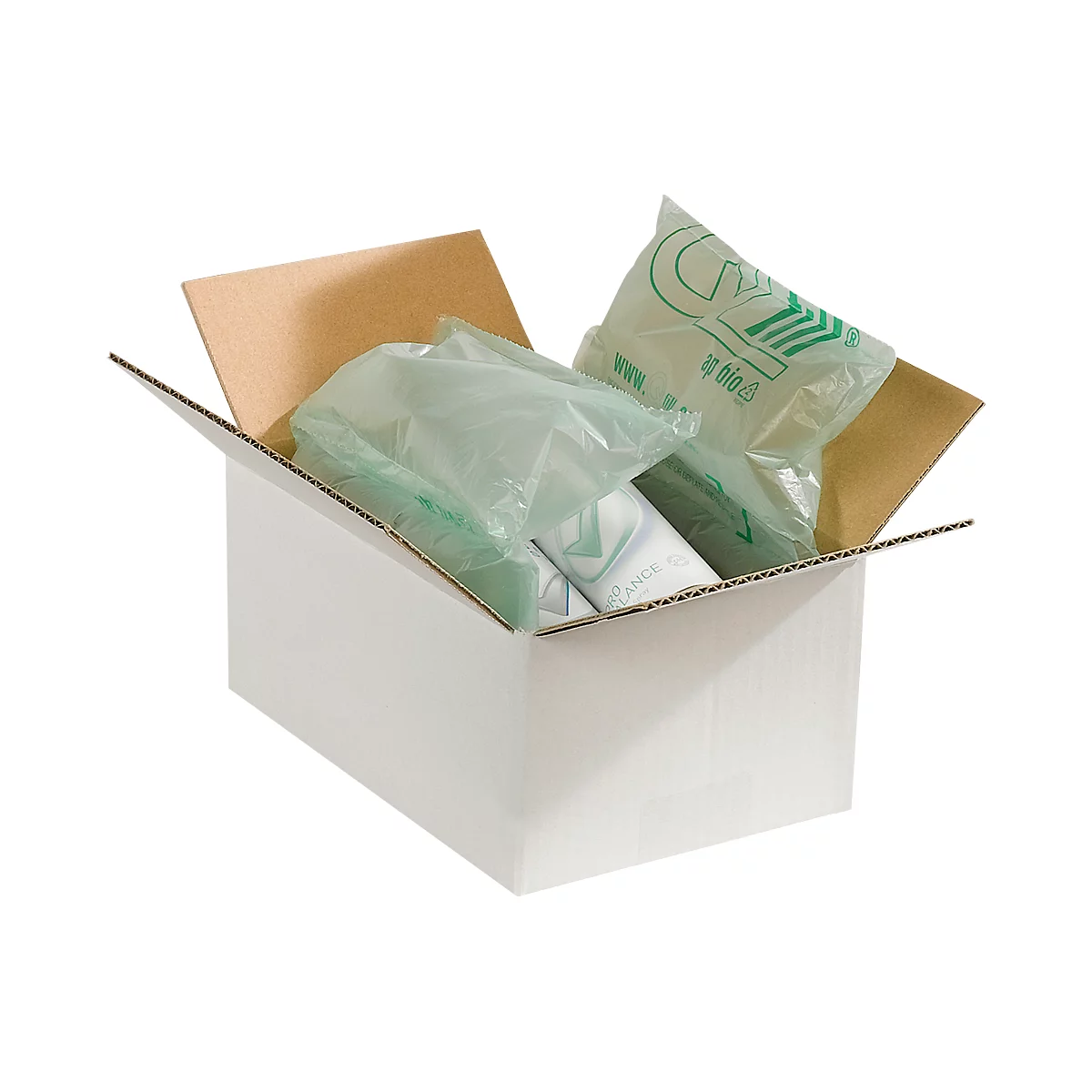 Cartons pliables et ondulés blancs, 1 cannelure, 200 x 150 x 100 mm