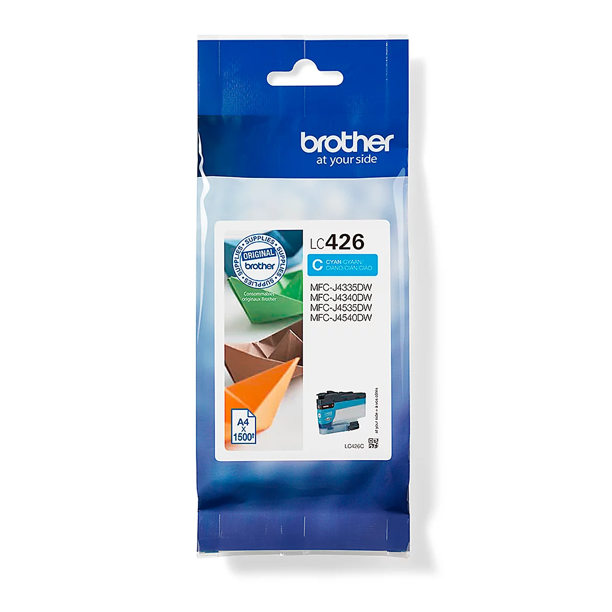 Cartouche d'encre originale Brother LC-426C, pack individuel, cyan