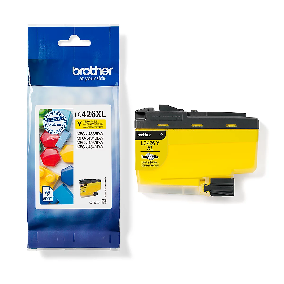 Cartouche d'encre originale Brother LC-426XLY, pack individuel, jaune