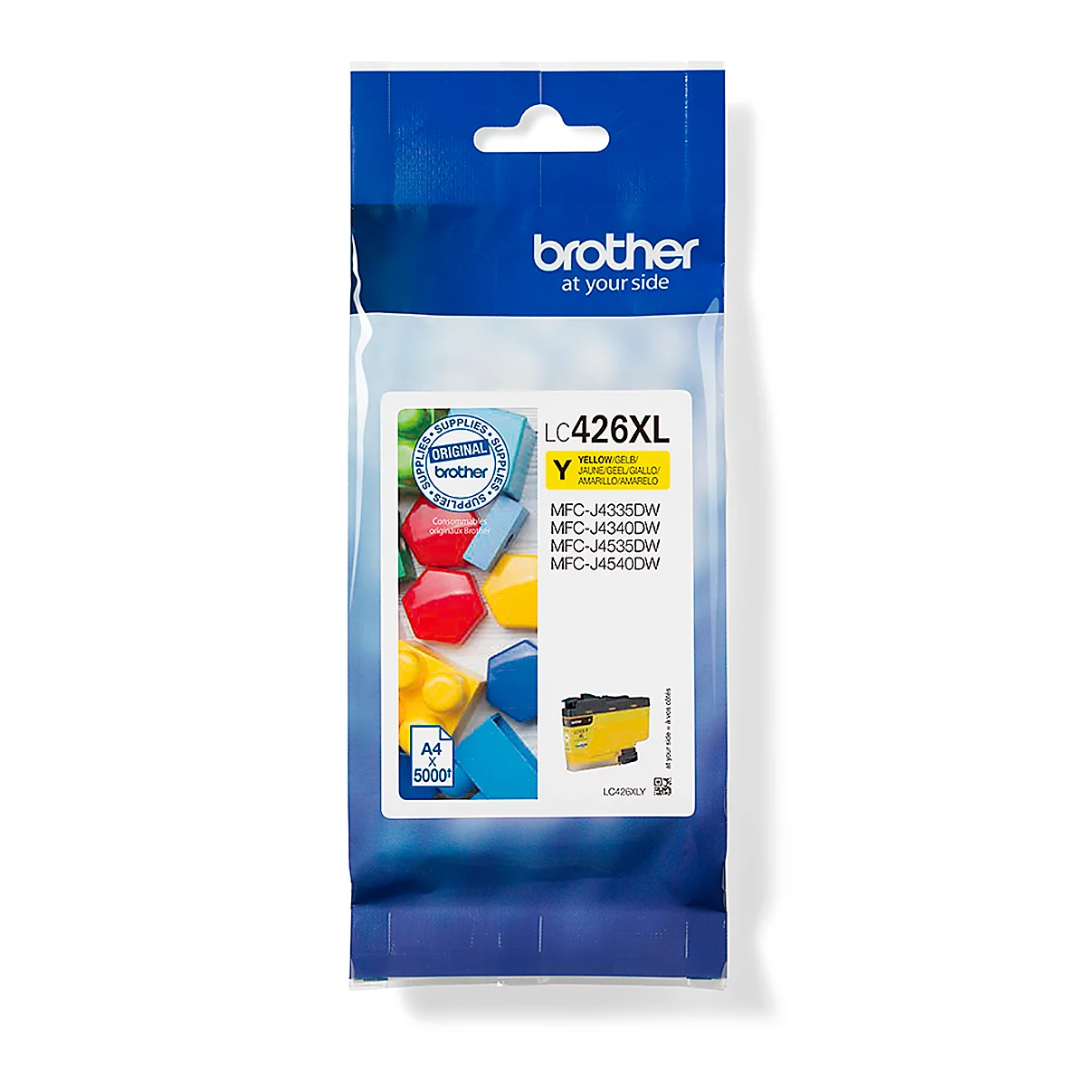 Cartouche d'encre originale Brother LC-426XLY, pack individuel, jaune