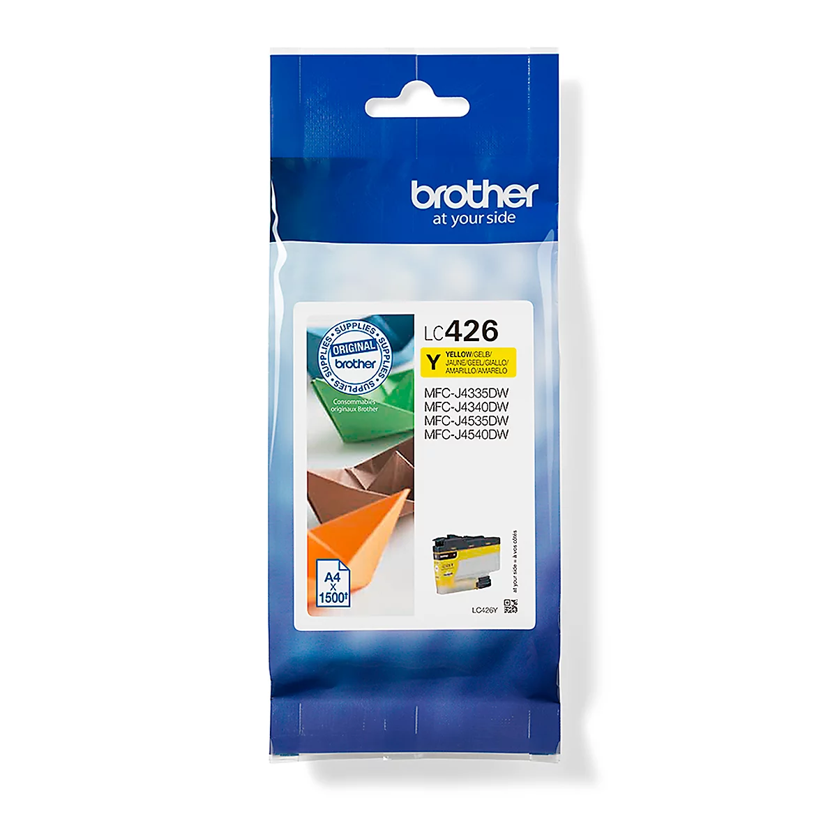 Cartouche d'encre originale Brother LC-426Y, pack individuel, jaune