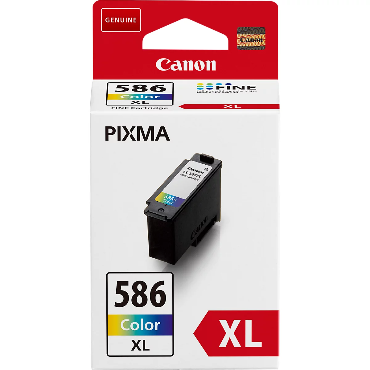 Cartouche d'encre originale Canon CL-586 XL (6226C001), jusqu'à 3000 pages, pack individuel, tricolore, CMY