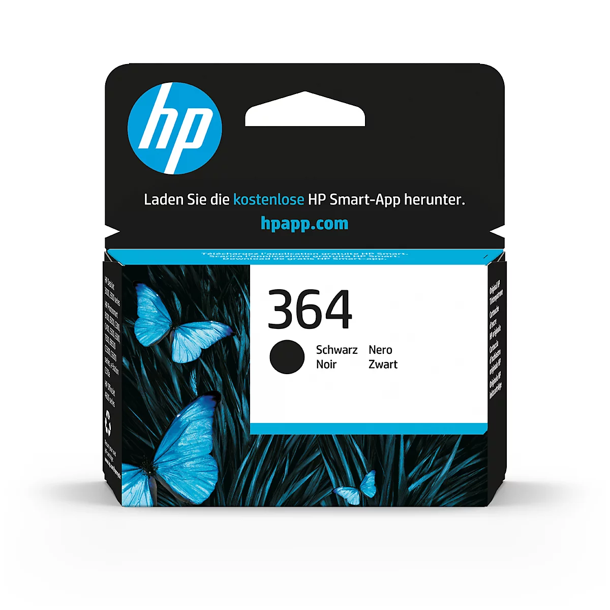 Cartouche d'encre originale HP 364, pack individuel, noir