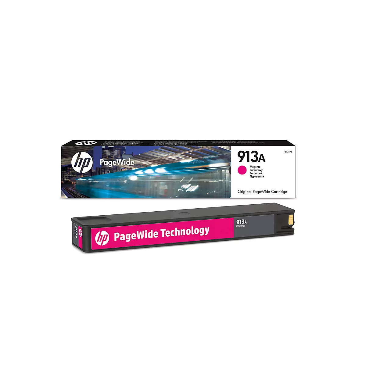 Cartouche d'encre originale HP 913A, pack individuel, magenta