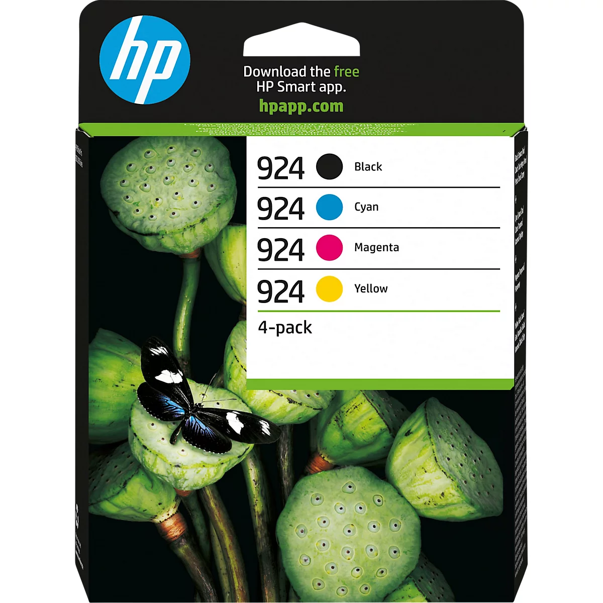 Cartouche d'encre originale HP 924 (6C3Z1NE), jusqu'à 500 pages ou 400 pages, multipack, CMYK