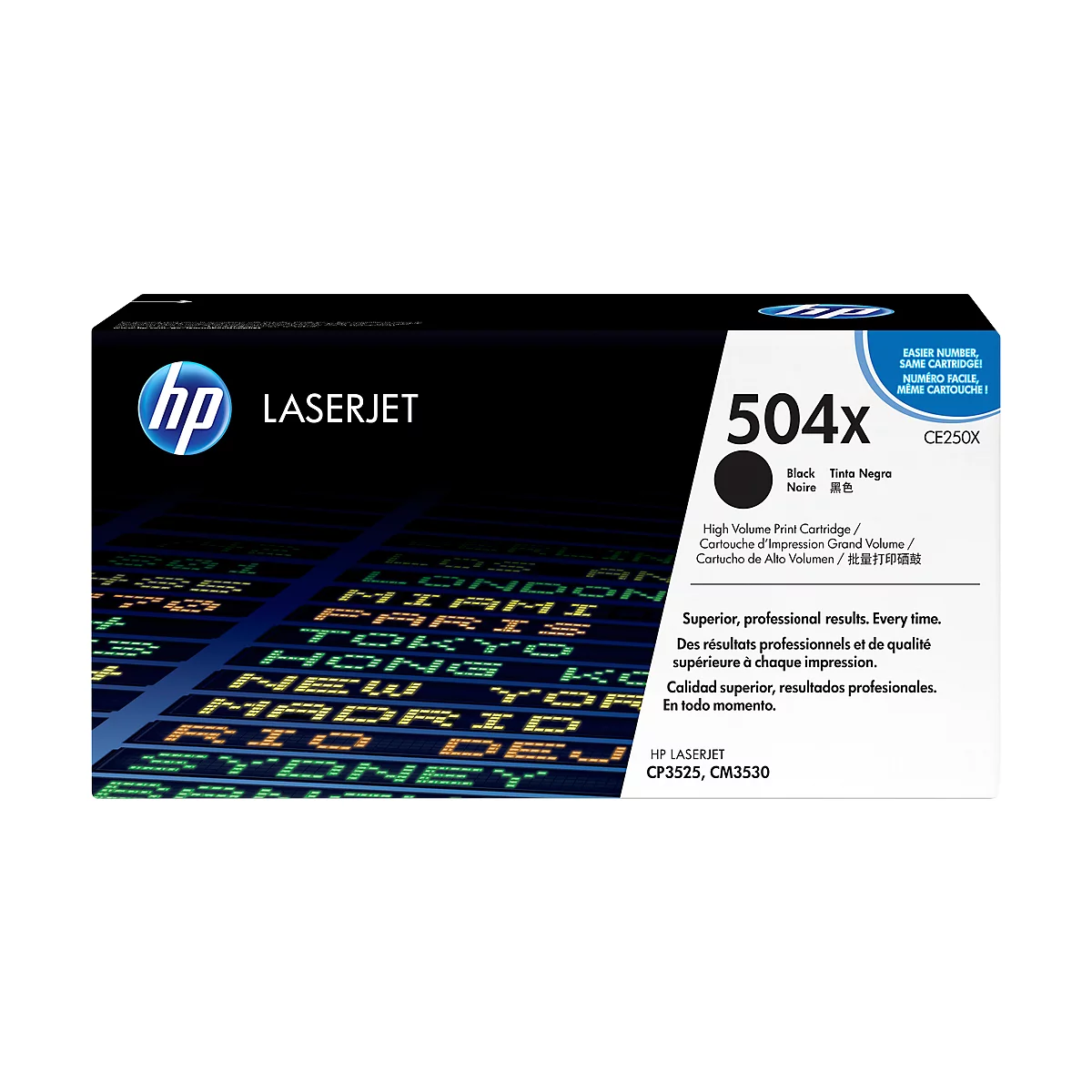 Cartouche d'impression Color LaserJet CE250X HP, noir