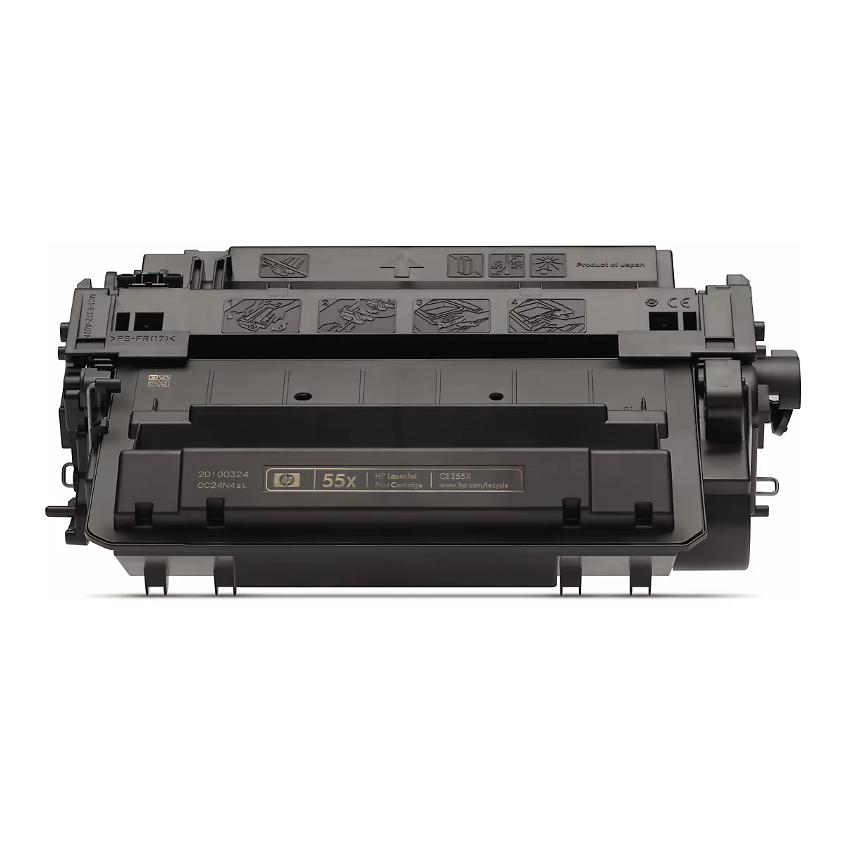Cartouche d'impression LaserJet CE255X HP, noir