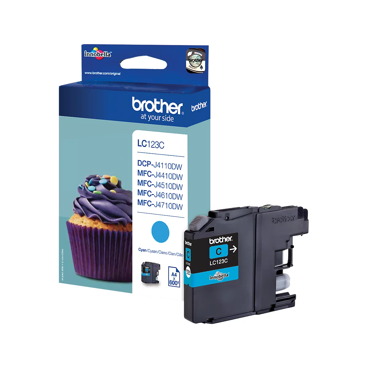 Cartouche d'imprimante LC-123C Brother, cyan