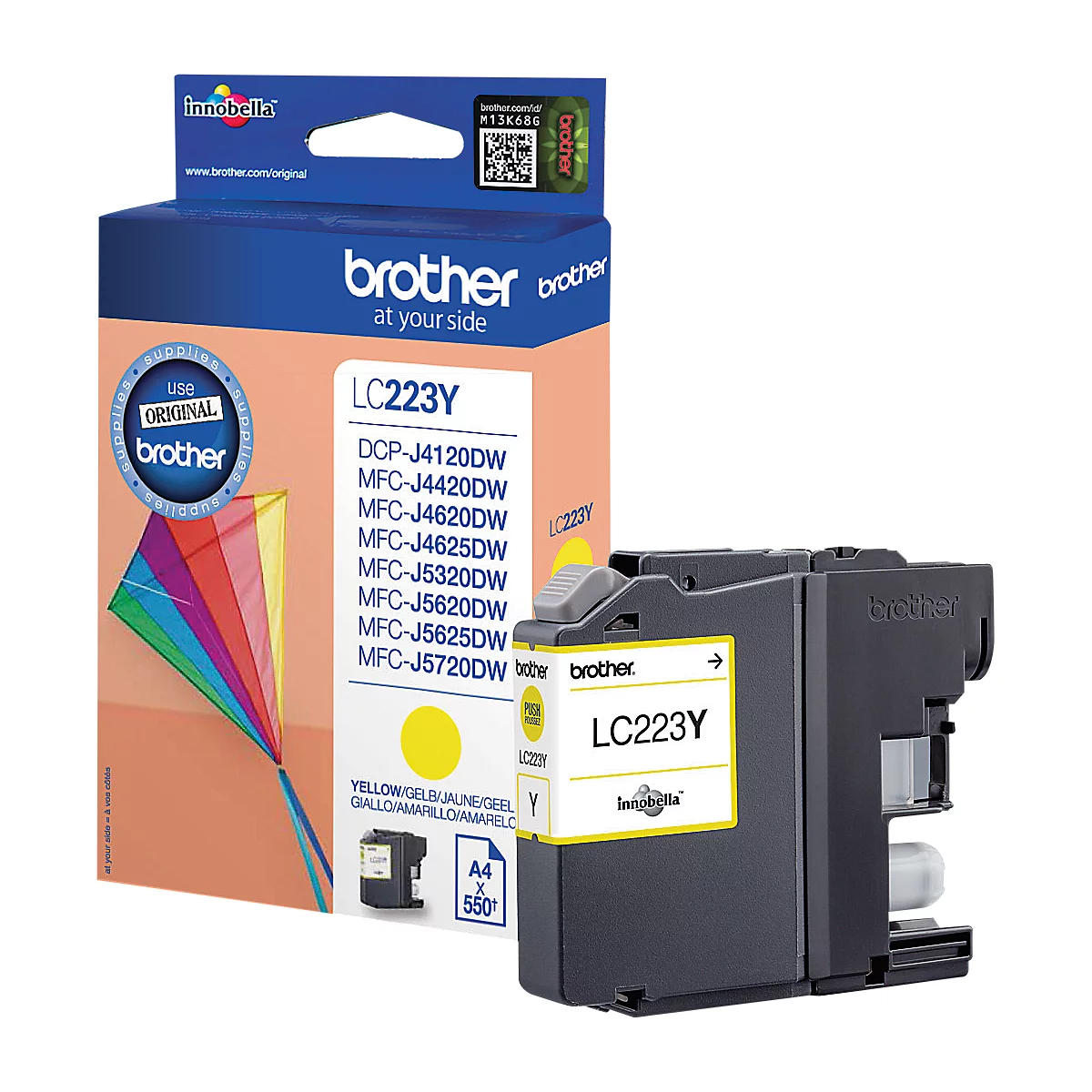 Cartouche d'imprimante LC-223Y Brother, jaune