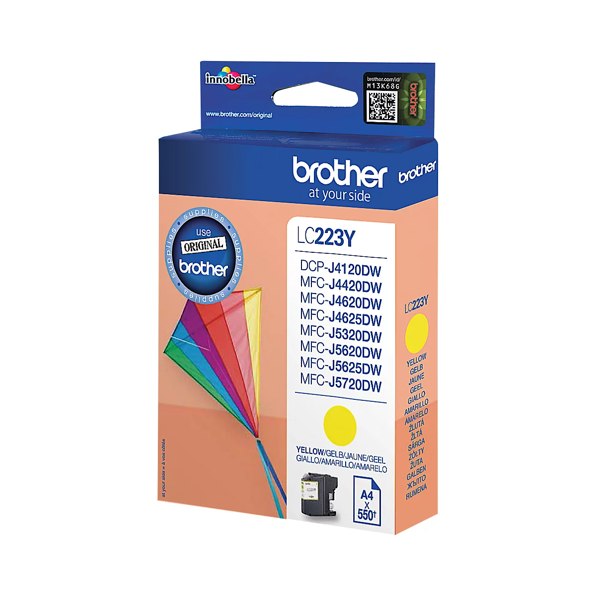 Cartouche d'imprimante LC-223Y Brother, jaune