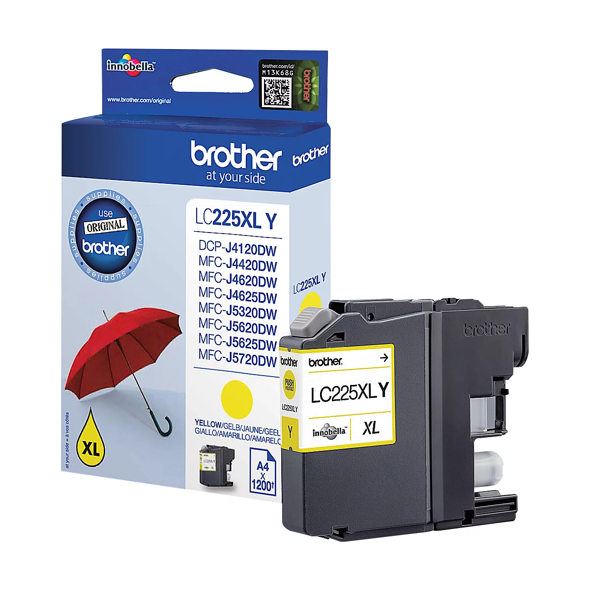 Cartouche d'imprimante LC-225XLY Brother, jaune