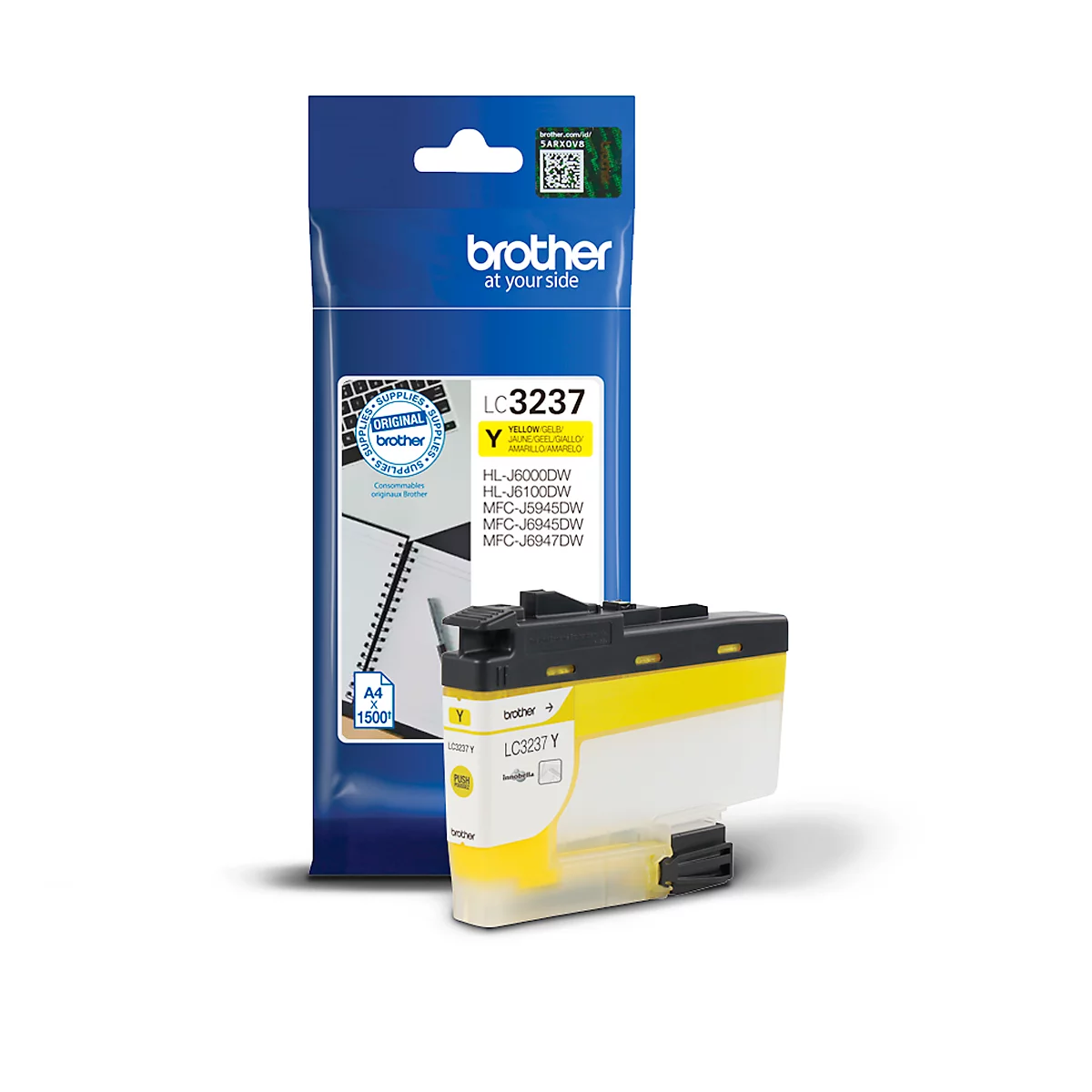 Cartouche d'imprimante LC-3237Y Brother, jaune