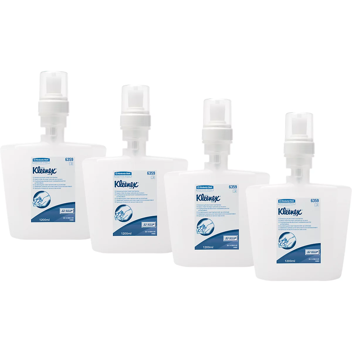 Cartouche de recharge pour gel désinfectant mains avec alcool Kleenex®, transparent