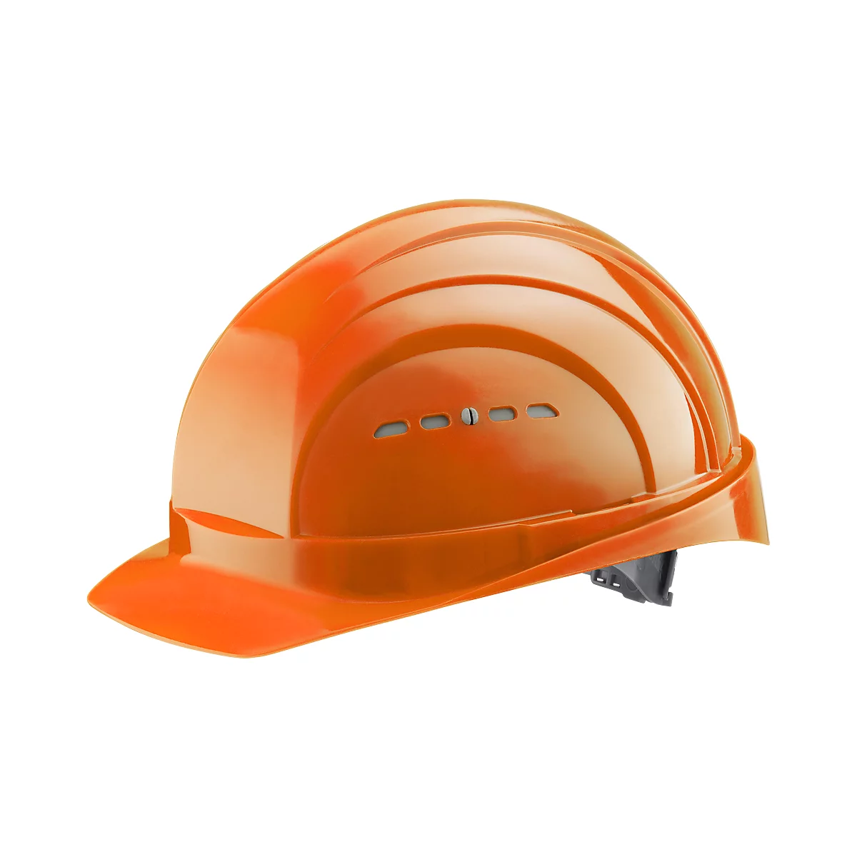 Casco de protección EuroGuard I/79 4-G, polietileno de alta presión, DIN EN 397, naranja, con correas de 4 puntos, ventilación