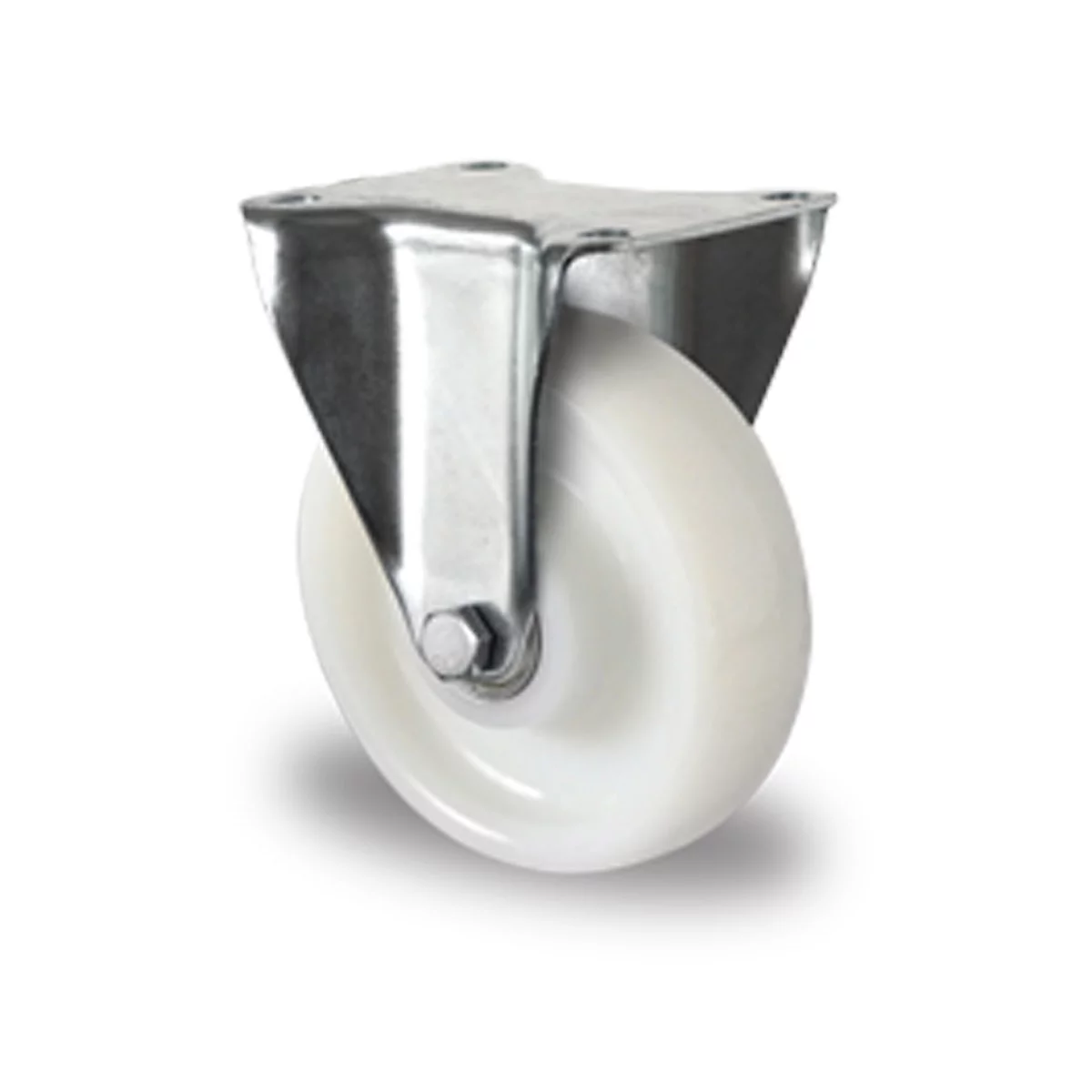 CASCOO Bokwiel Z0Z0, met wiel ø 160 mm x B 50 mm, polyamide velg, polyamide loopvlak, naturel/wit, dubbele kogellager, tot 800 kg