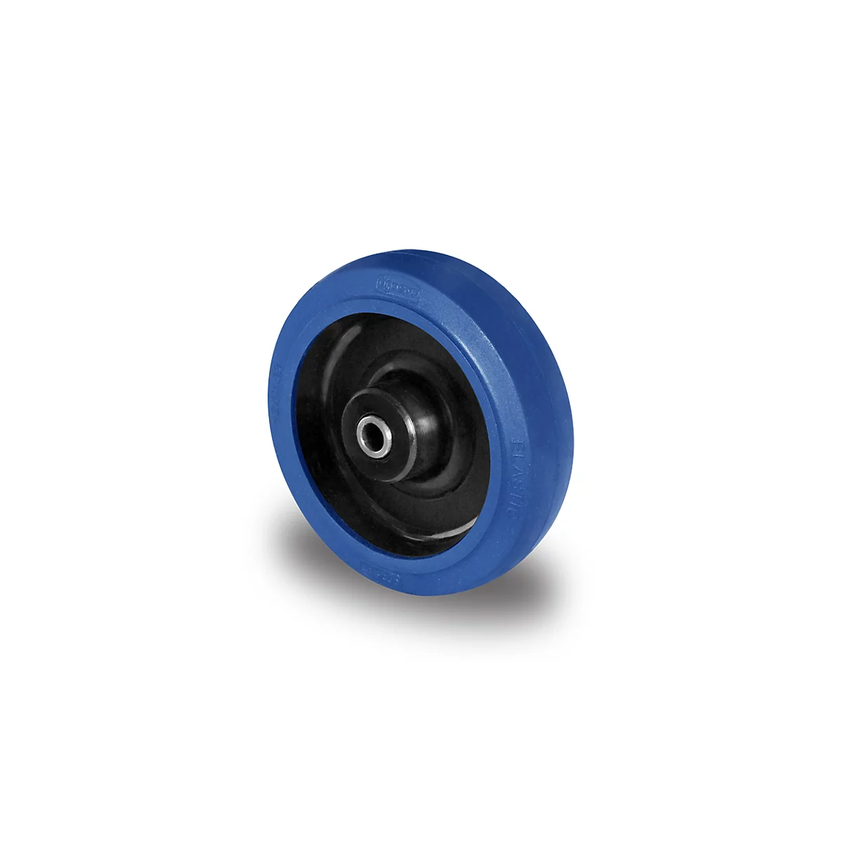 CASCOO inbouwwiel R4F1, met wiel ø 160 mm x B 46 mm, polyamide velg, elastisch loopvlak, blauw, rollager, tot 300 kg