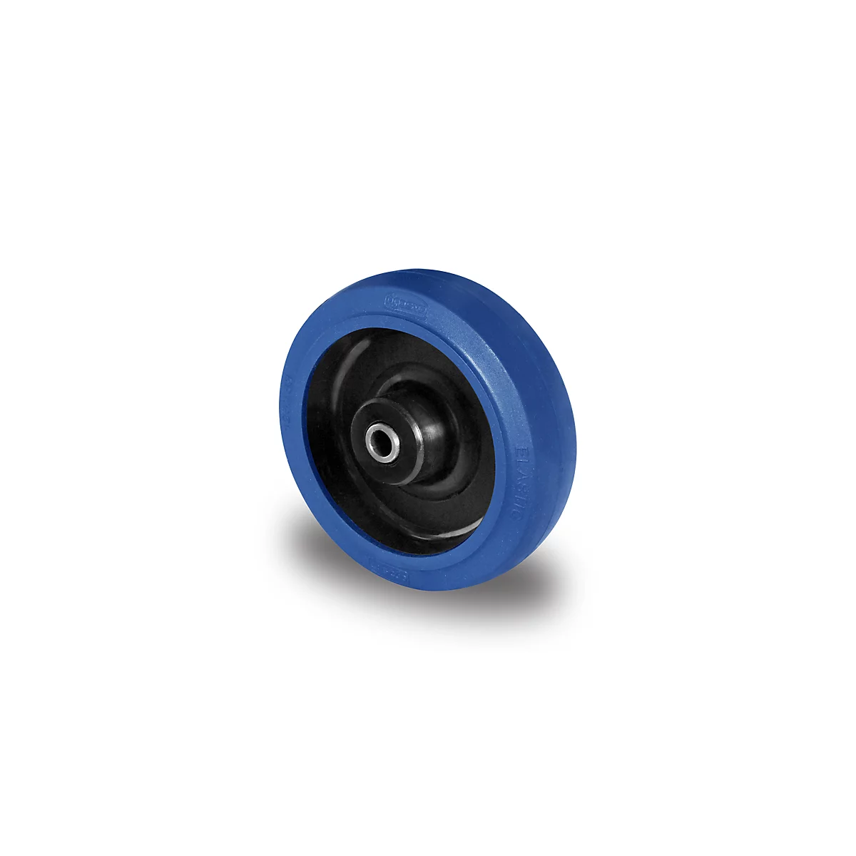 CASCOO inbouwwiel R4F1, met wiel ø 80 mm x B 35 mm, polyamide velg, elastisch loopvlak, blauw, rollager, tot 150 kg
