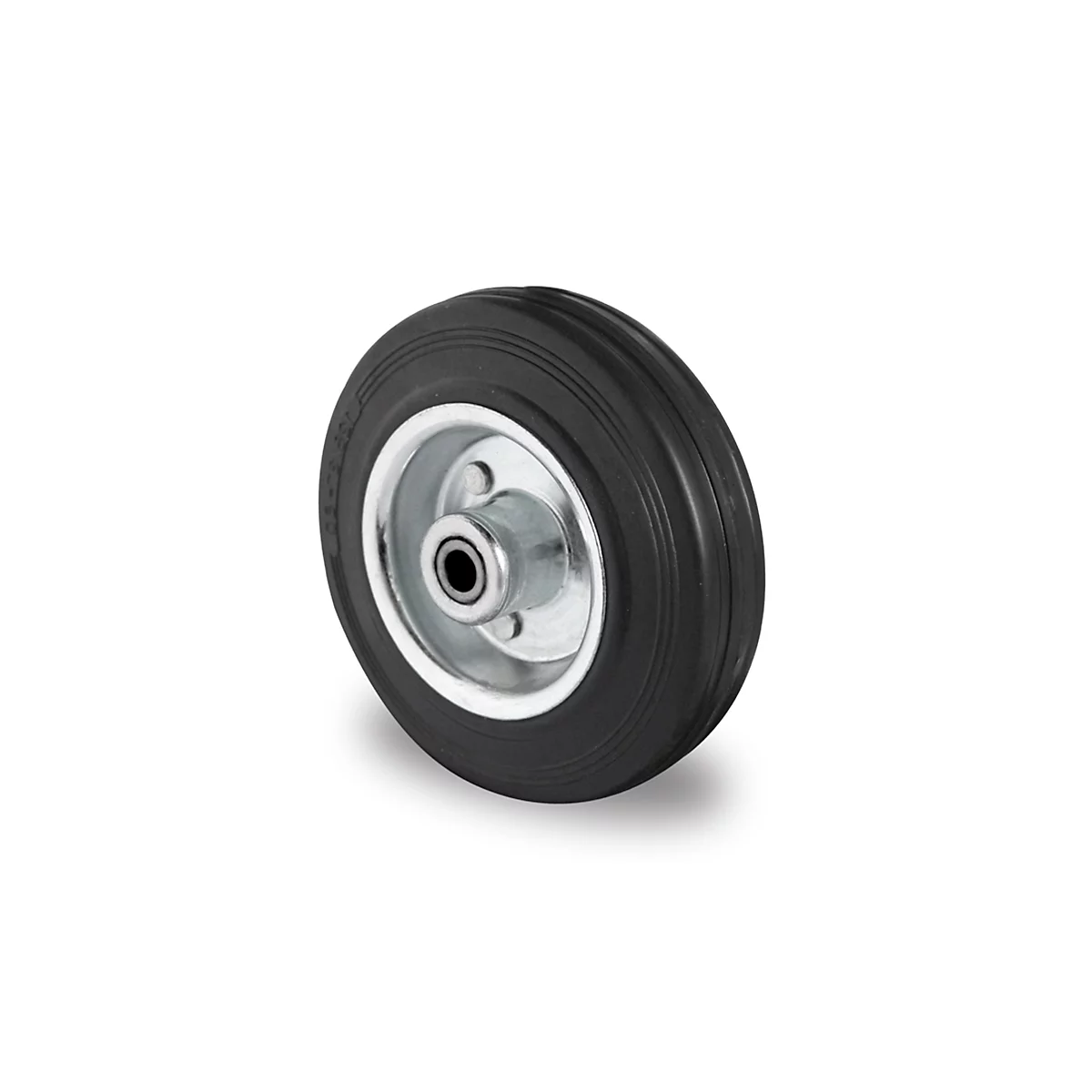 CASCOO inbouwwiel SWS4, met wiel ø 160 mm x B 40 mm, stalen velg, massief rubberen loopvlak, zwart, rollager, tot 135 kg