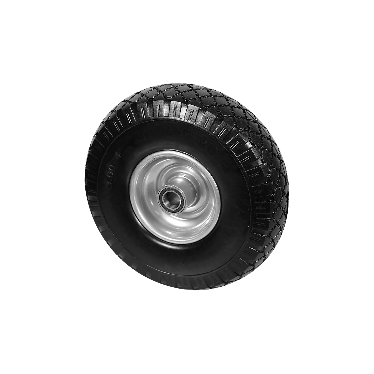 CASCOO Roue encastrée SPWK, avec ø de roue 260 mm x L 80 mm, jante en acier, bande de roulement en polyuréthane, noir, roulement à billes, jusqu'à 170 kg