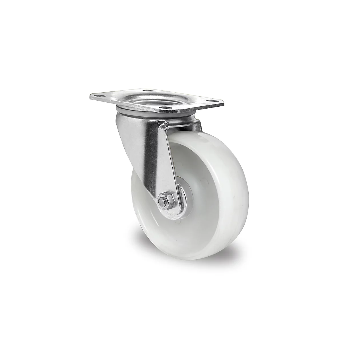 CASCOO zwenkwiel N0N0, met wiel ø 100 mm x B 36 mm, polyamide velg, polyamide loopvlak, naturel/wit, rollager, tot 150 kg