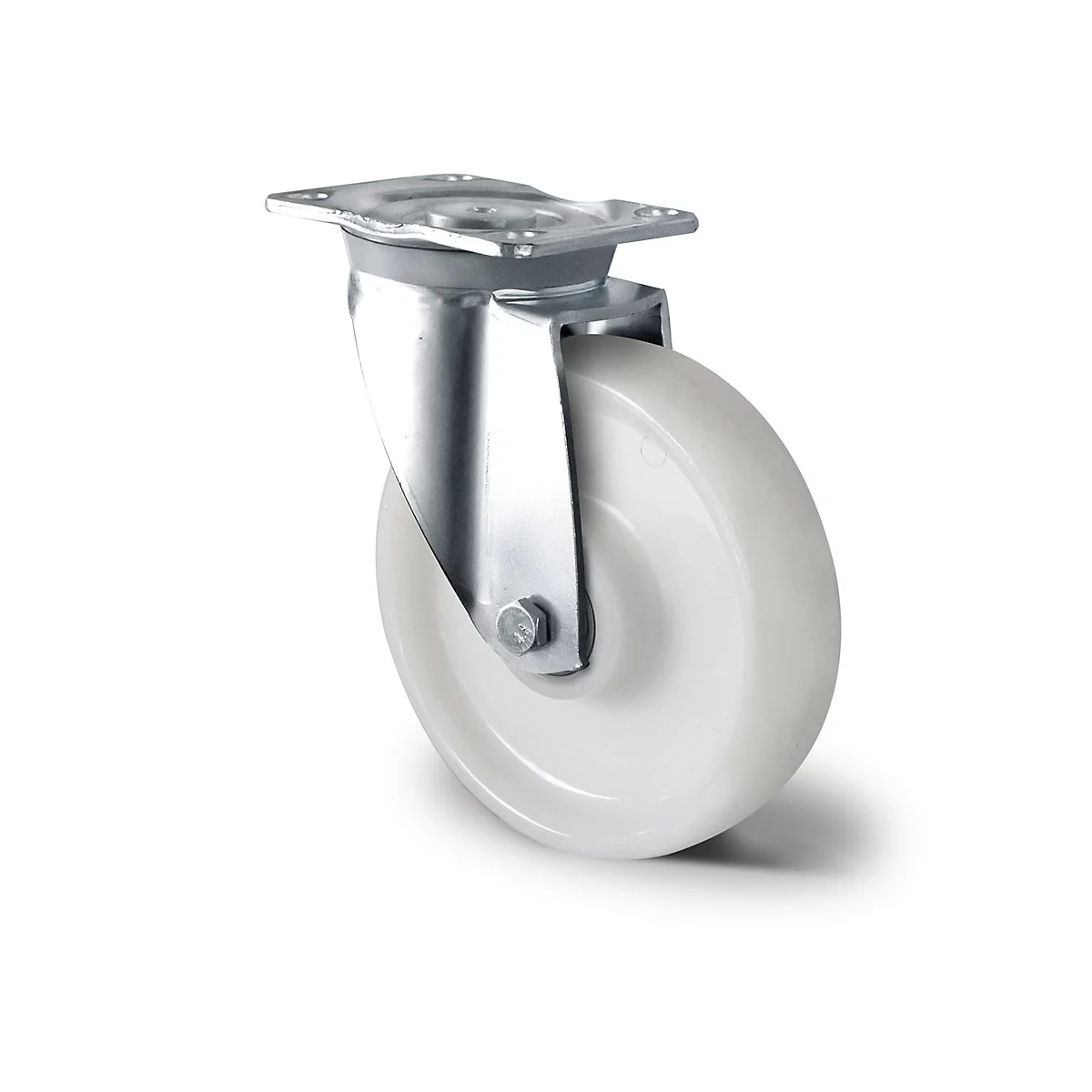 CASCOO zwenkwiel Z0Z0, met wiel ø 200 mm x B 50 mm, polyamide velg, polyamide loopvlak, naturel/wit, dubbele kogellagering, tot 1000 kg