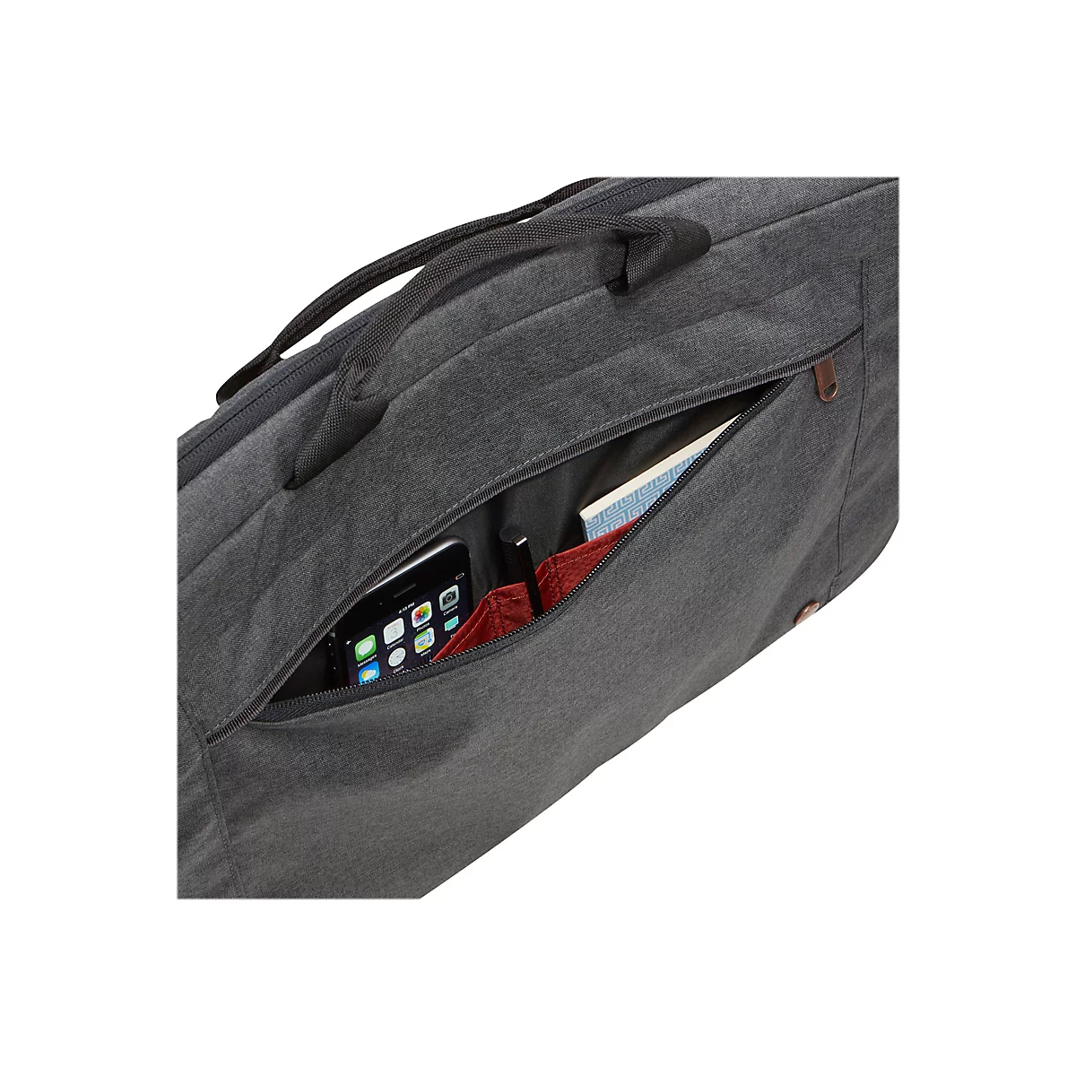 Case Logic ERA Laptop Attaché - Notebook-Schultertasche - 39.6 cm (15.6') - Obsidian