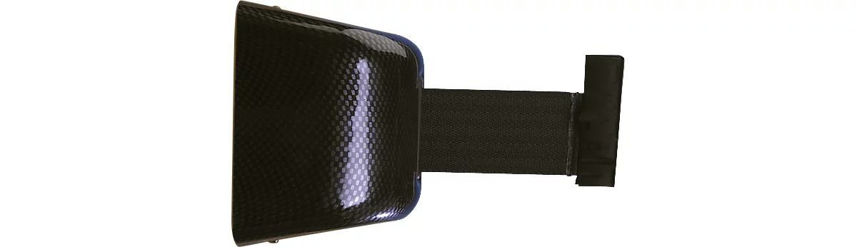 Casete de cinturón montado en la pared, fijación con tornillos, L 5000 x W 50 mm, cinturón negro