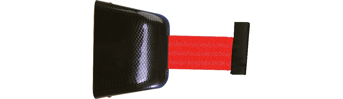 Casete de cinturón para montaje en pared, fijación con tornillos, L 5000 x W 50 mm, cinturón rojo