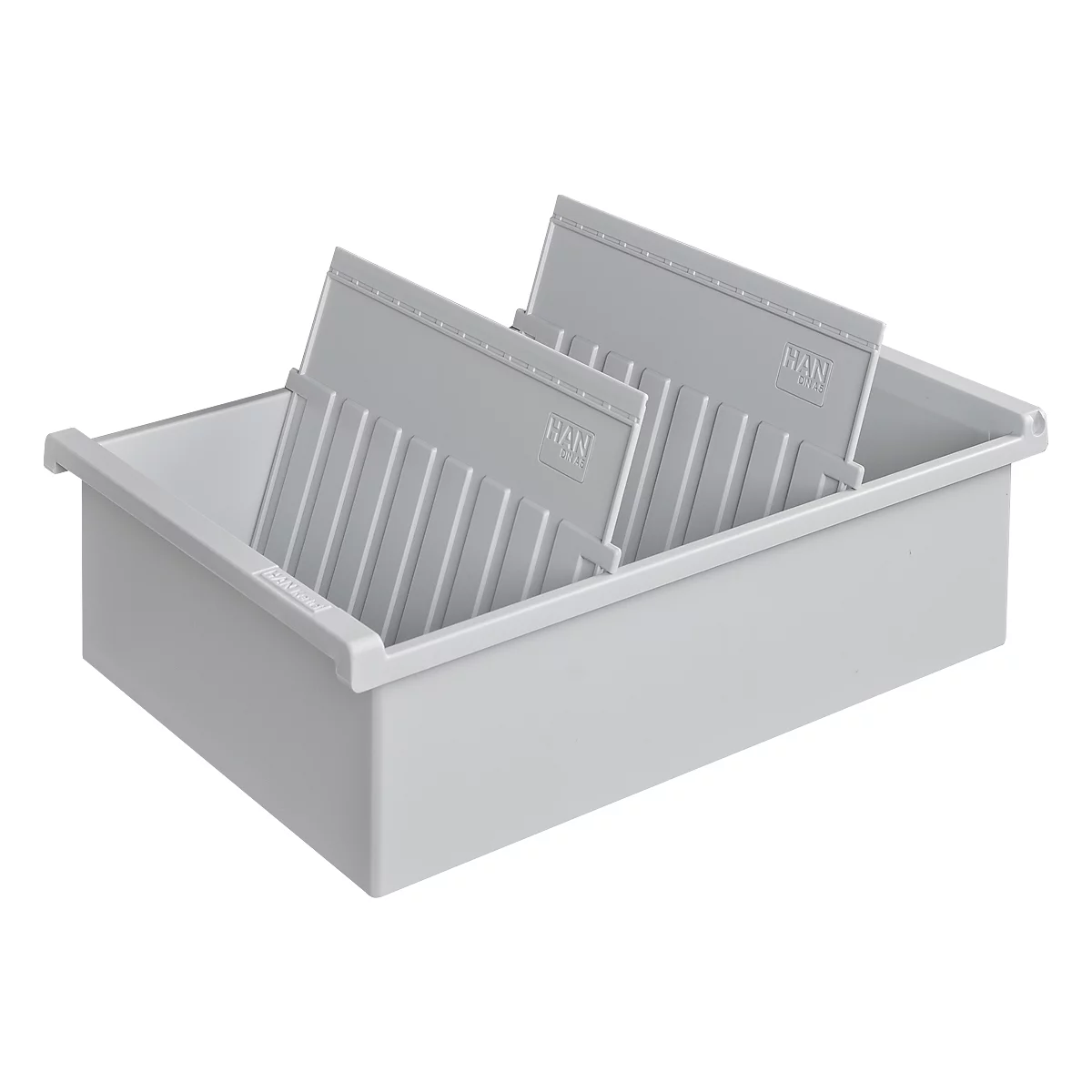 Casier à fiches HAN, plastique, A5 paysage, gris