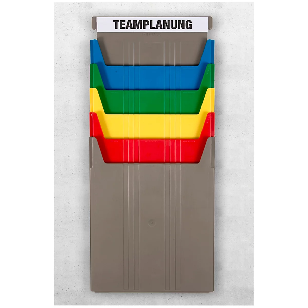Casier de rangement Eichner Flat, pour trieur mural, hauteur de remplissage 9 mm, L 240 x P 15 x H 302 mm, jaune