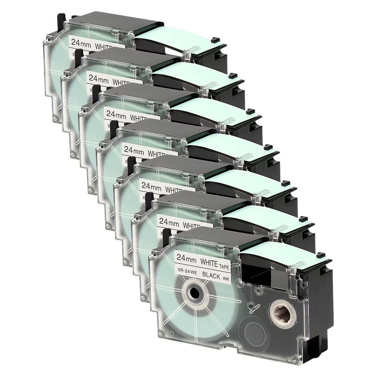 CASIO® voordeelpakket labeltape XR-24WE1 24 mm, 6 + 1 GRATIS