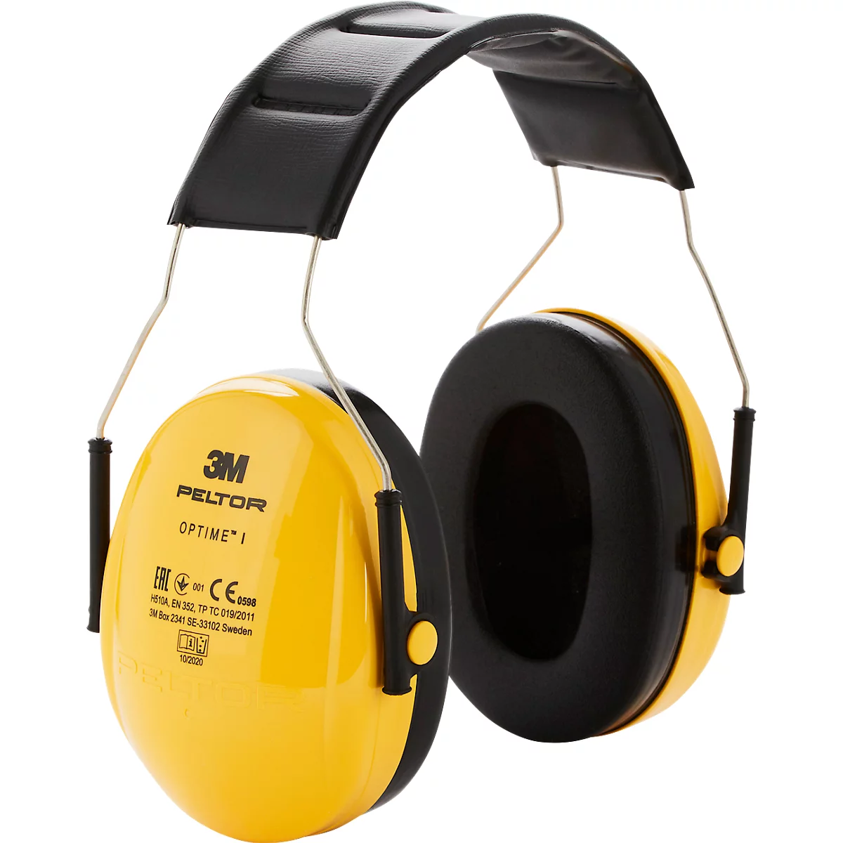 Casque antibruit 3M PELTOR H510A, serre-tête ajustable avec rembourrage, valeur SNR 27 dB, ABS-plastique/mousse/PVC, jaune
