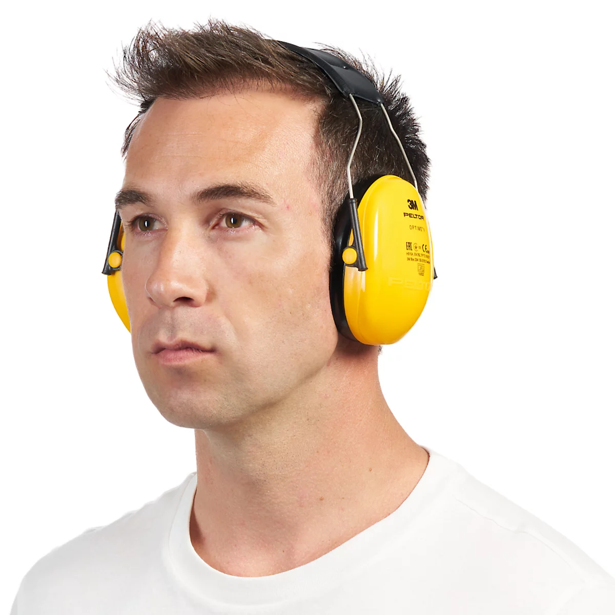 Casque antibruit 3M PELTOR H510A, serre-tête ajustable avec rembourrage, valeur SNR 27 dB, ABS-plastique/mousse/PVC, jaune