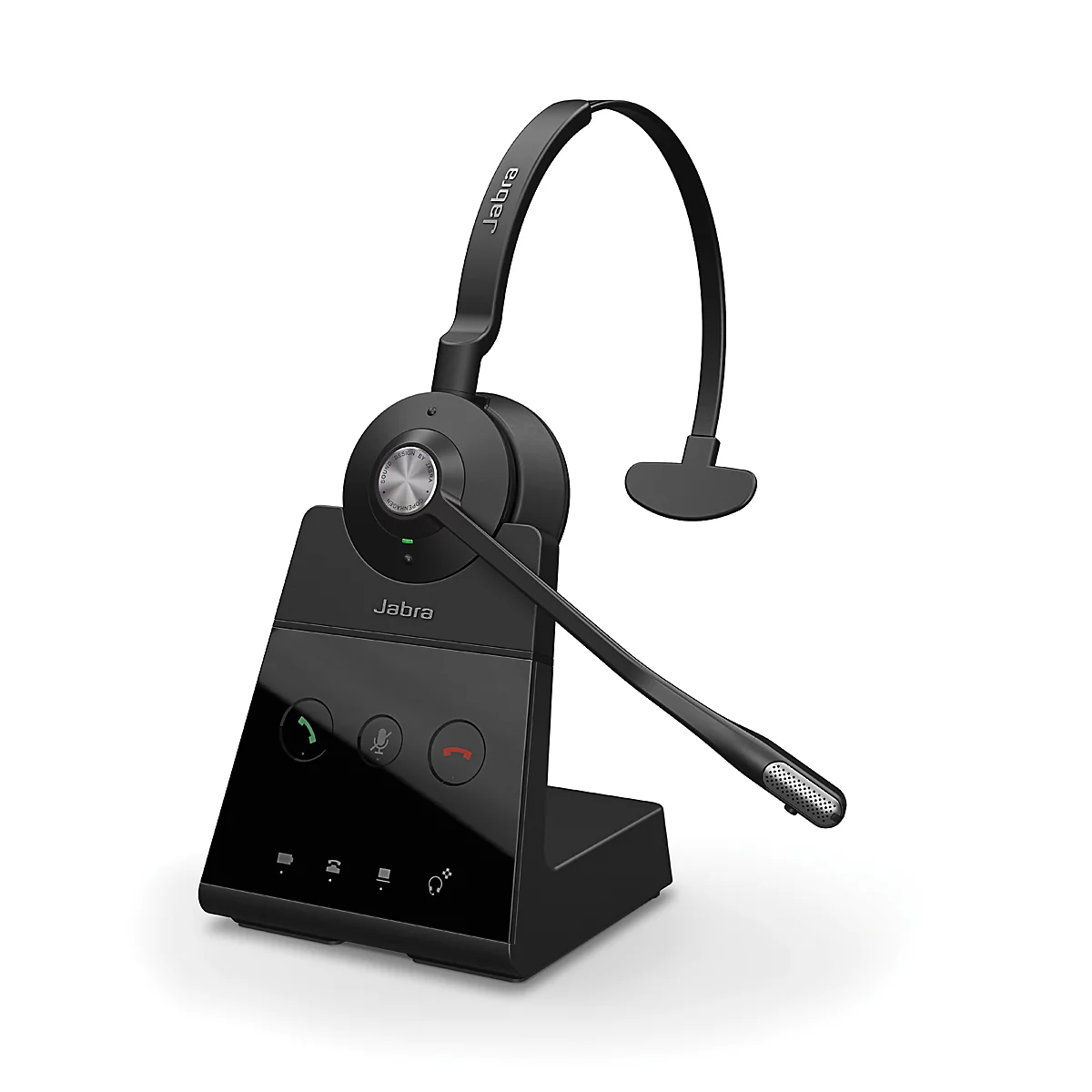 Casque DECT Jabra Engage 65, portée 150 m, jusqu'à 13 h, filtre antibruit, lampe busylight, bandeau réglable, monaural