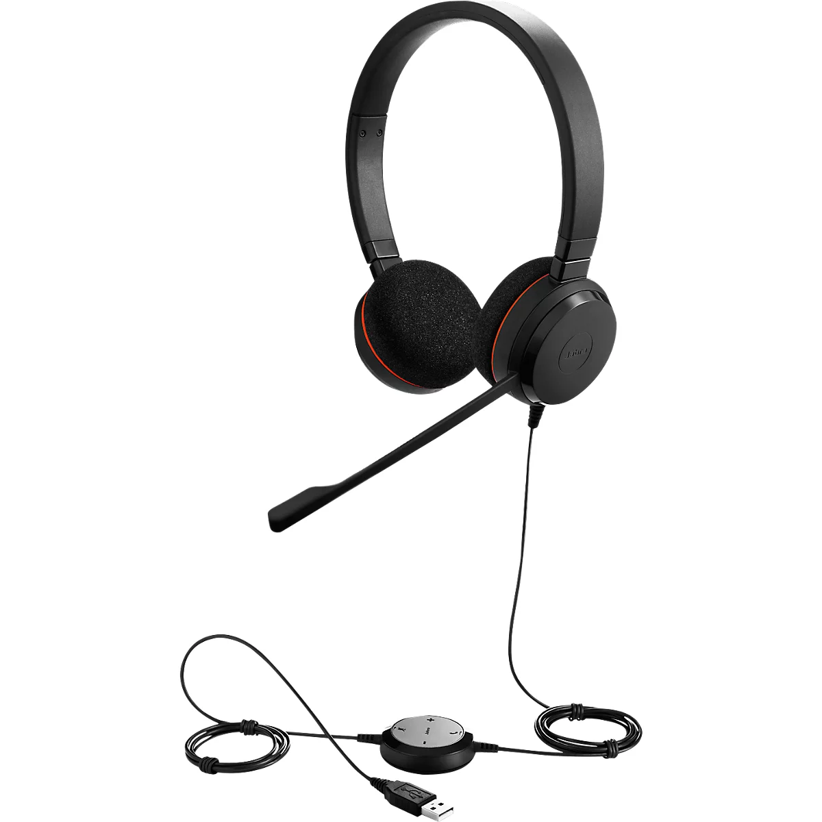 Casque intra-auriculaire Jabra Evolve 20 MS, USB, oreillettes en mousse, stéréo