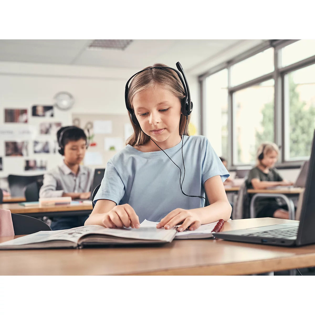 Casque stéréo EPOS EDU 12 USB, binaural, Noise Cancelling, 84 g, 10 pièces, noir
